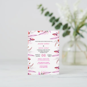 Blush Pink  Elegant Gold Wedding Invitation , Whit
