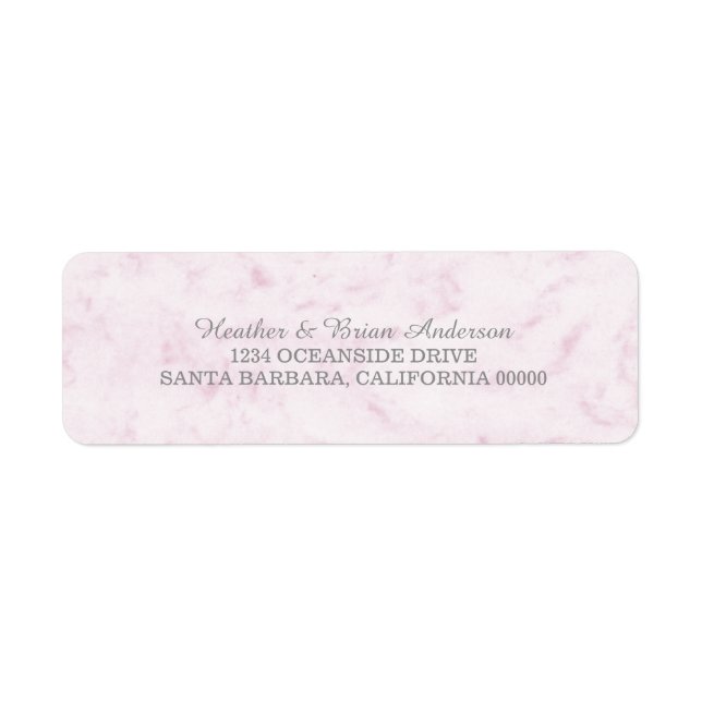 Blush Pink Elegant Marble Wedding (Front)