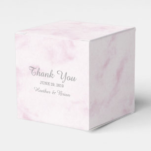 Blush Pink Elegant Marble Wedding Favour Box