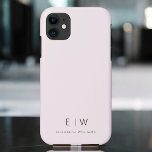 Blush Pink Elegant Minimalist Monogram Name<br><div class="desc">Elevate your smartphone with our Classic Elegant Modern Minimalist Monogram Name iPhone Case. This meticulously designed case combines timeless sophistication with contemporary minimalism. Crafted to perfection, it not only protects your device but also adds a touch of personalised style. The monogram and name customisation options make it uniquely yours, adding...</div>