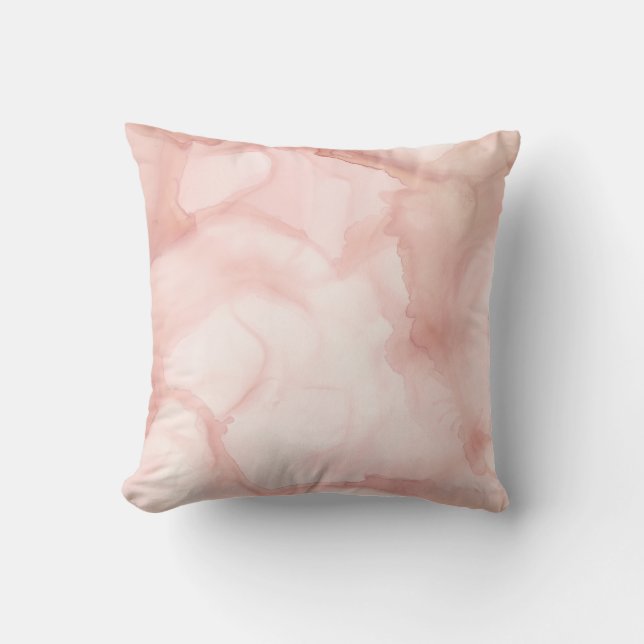 Blush Pink Elegant Modern Abstract Pastel Painting Cushion (Front)