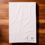 Blush Pink Elegant Modern Minimalist Monogram Name Tea Towel<br><div class="desc">Elevate your kitchen's style and functionality with our Classic Elegant Modern Minimalist Monogram Kitchen Towels. Meticulously designed, these towels seamlessly merge timeless sophistication with contemporary minimalism, making them an essential addition to your culinary space. Crafted with precision and attention to detail, these kitchen towels are more than just practical items;...</div>