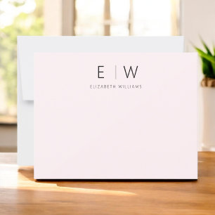 Blush Pink Elegant Modern Minimalist Thank You