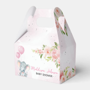 Blush Pink Elephant Baby Shower Favour Box