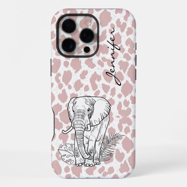 Blush Pink Elephant iPhone  Case (Back)
