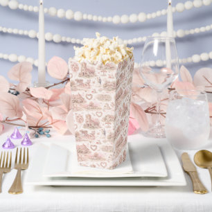 Blush Pink English Village Wedding Watercolor  Favour Box