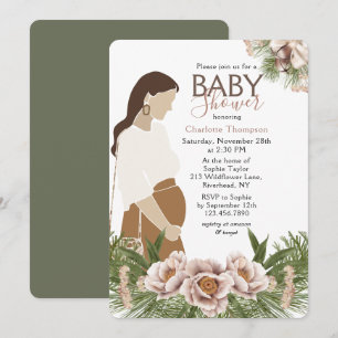 Blush Pink Expectant Mum Baby Shower Invitation