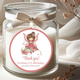 Blush Pink Fairy Whimsy Girl Birthday Stickers