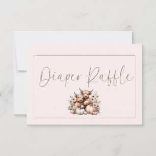  Blush Pink Fall Pumpkin Diaper raffle  Thank You Card