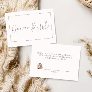  Blush Pink Fall Pumpkin Diaper raffle  Thank You Card