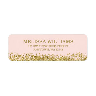 Blush Pink Faux Gold Glitter