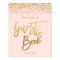 Blush Pink Faux Gold Glitter Guest Book Sign