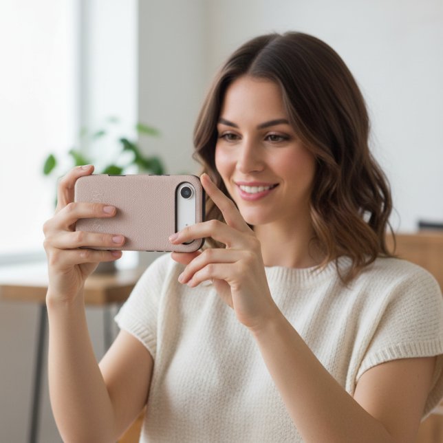 Blush Pink Faux Leather Look Monogrammed (Creator Uploaded)