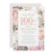 Blush Pink Floral 100th Birthday Party
