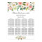 Blush Pink Floral 8 Tables Wedding Seating Chart