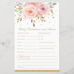 Blush Pink Floral Baby Predictions and Advice