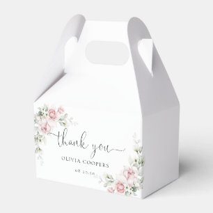 Blush Pink Floral Baby Shower Favour Box