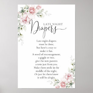 Blush Pink Floral Baby Shower Poster