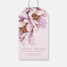 Blush Pink Floral Bloom Favour Gift Tags