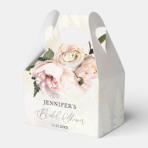 Blush Pink Floral Bridal Shower Favour Boxes