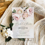 Blush Pink Floral Bridal Shower Invitation<br><div class="desc">An Elegant Soft Blush Pink and White Flower design. Matching items in our store Cava Party Design</div>