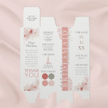 Blush Pink Floral Bridesmaid Details Wine Box<br><div class="desc">This Blush Pink Floral Bridesmaid Details wine box is perfect to gift your wedding party with all the details of the big day. You can customise this design further to feature your colours.</div>