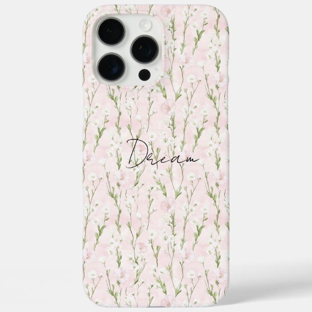 Blush Pink Floral  Case-Mate iPhone Case (Back)
