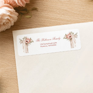 Blush Pink Floral Cross Baptism