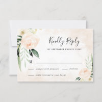 Blush Pink Floral Elegant Champagne Garden Wedding