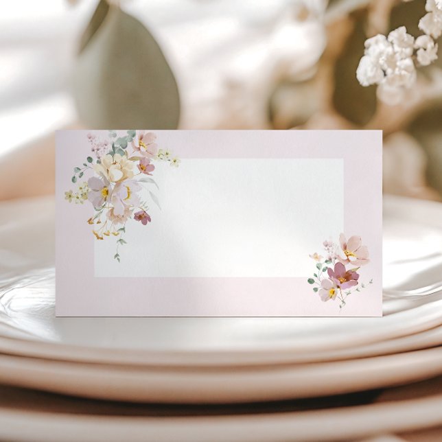 Blush Pink Floral Elegant  Place Card (Creator Uploaded)