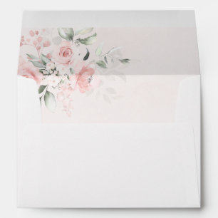 Blush pink floral Envelope