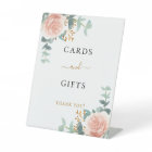Blush pink floral eucalyptus cards gifts sign
