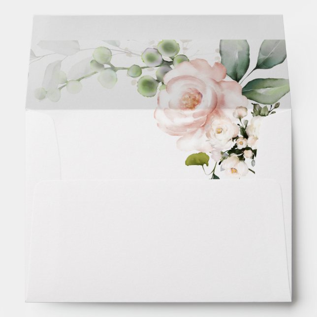 Blush Pink Floral & Eucalyptus Envelope 2 (Back (Bottom))