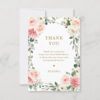 Blush Pink Floral Gold Geometric Botanical Wedding