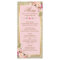 Blush Pink Floral Gold Glitter Wedding Menu