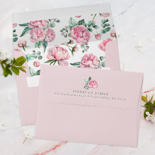 Blush Pink Floral Greenery Baby In Bloom Shower Envelope