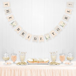 Blush Pink Floral Greenery Wedding Bride to Be Bunting<br><div class="desc">Wedding bridal shower "Bride to Be" bunting banner features elegant watercolor floral bouquets,  including rose and ranunculus flowers,  as well as brushed stripe and polka dot patterns. Neutral shades of blush pink,  beige,  white,  cream,  and green are included. Perfect for a spring or summer event.</div>