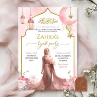 Blush Pink Floral Islamic Girl Hijab