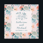 Blush Pink Floral Lace Elegant Wedding Calligraphy Magnet<br><div class="desc">Blush Pink Floral Lace Elegant Winter Wedding Calligraphy design.</div>