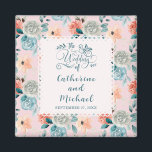 Blush Pink Floral Lace Elegant Wedding Calligraphy Magnet<br><div class="desc">Blush Pink Floral Lace Elegant Winter Wedding Calligraphy design.</div>