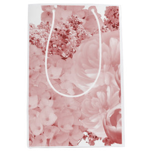 Blush Pink Floral Medium Gift Bag