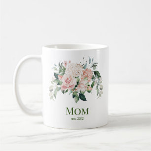 Blush Pink Floral Mum Coffee Mug