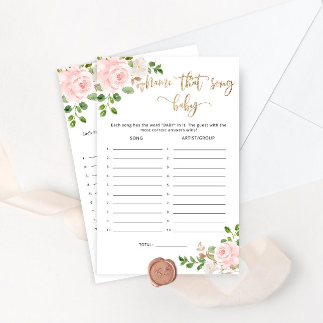 Blush pink floral name that song baby game (Creator Uploaded)