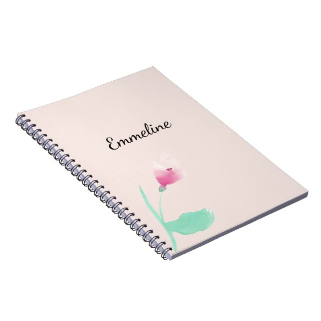 Blush Pink Floral Notebook (Right Side)