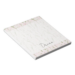 Blush Pink Floral Notepad