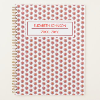 Blush Pink Floral Pattern Daily Planner