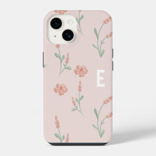 Blush Pink Floral Pattern I Phone case