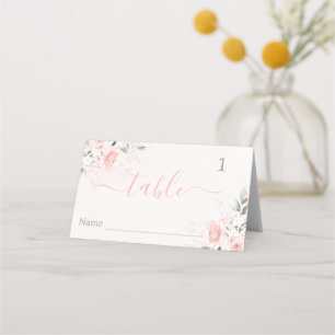Blush Pink Floral place cards