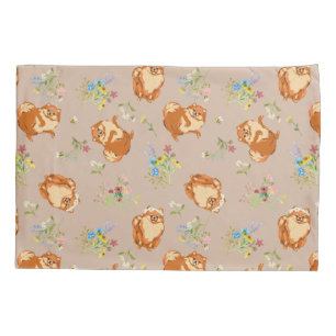 Blush Pink Floral Pomeranian Dog Pillowcase