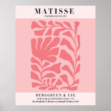 Blush Pink Floral Poster | Matisse Style Wall Art